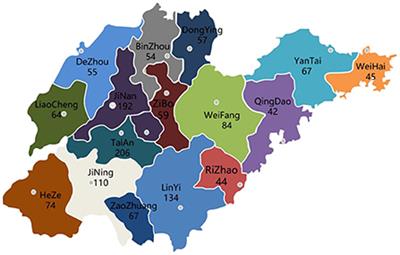 Epidemiological survey of PRRS and genetic variation analysis of the ORF5 gene in Shandong Province, 2020–2021